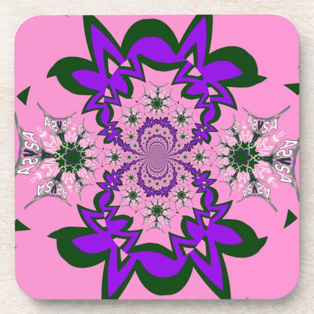 Beautiful Baby Pink Lila Shade Motif Art Getränkeuntersetzer (Vorderseite)