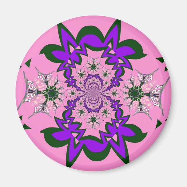 Beautiful Baby Pink Lila Shade Motif Art Magnet (Vorne)