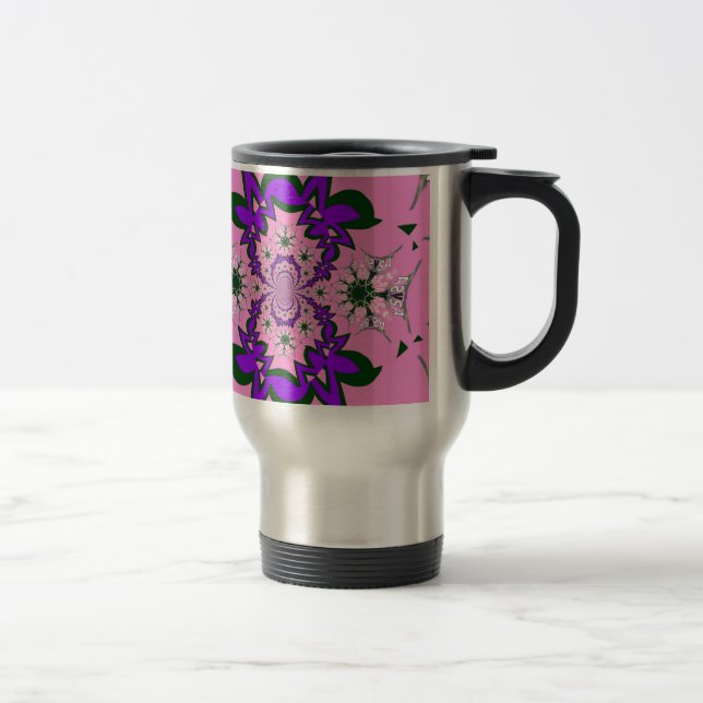 Beautiful Baby Pink Lila Shade Motif Art Reisebecher (Rechts)