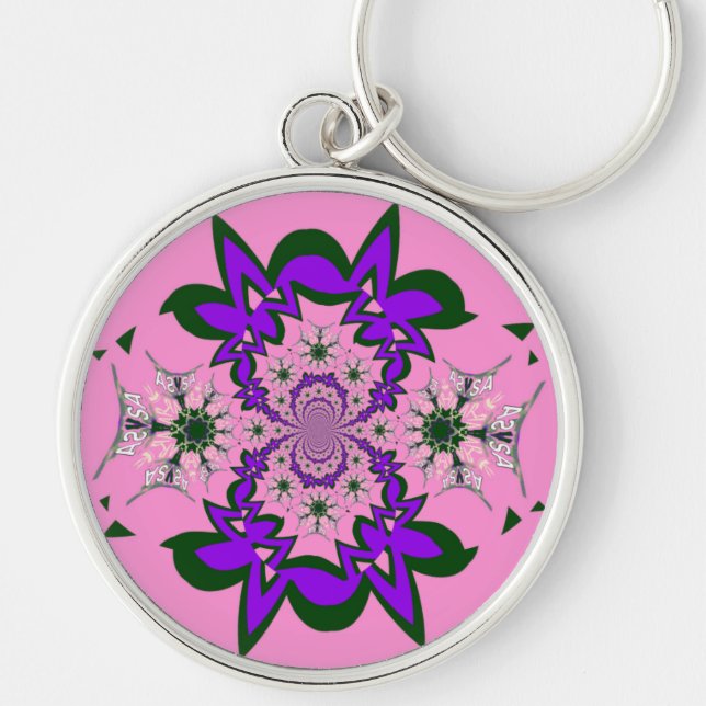 Beautiful Baby Pink Lila Shade Motif Art Schlüsselanhänger (Vorne)