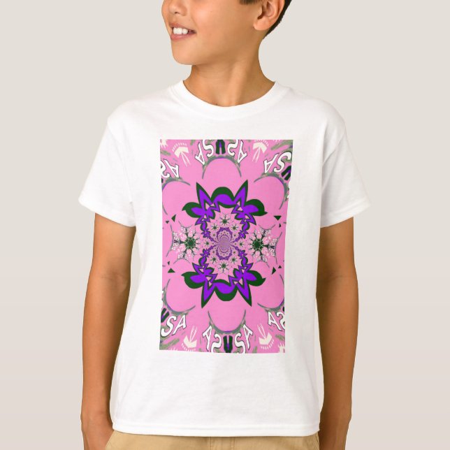 Beautiful Baby Pink Lila Shade Motif Art T-Shirt (Vorderseite)