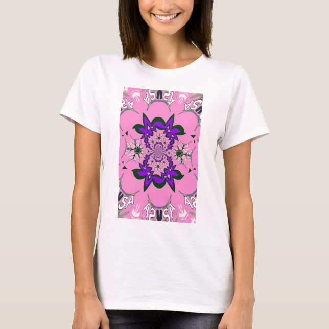 Beautiful Baby Pink Lila Shade Motif Art T-Shirt (Vorderseite)