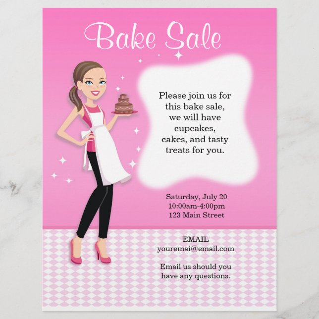Beautiful Bake Sale Flyer personalisiert (Vorne)