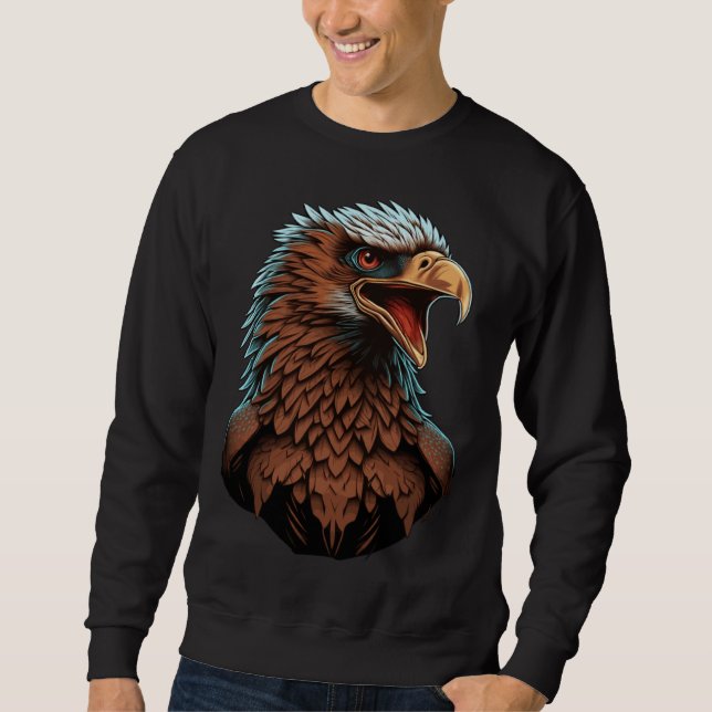 Beautiful Bald Eagle Bird Animal Sweatshirt (Vorderseite)