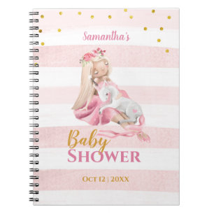 Beautiful Ballerina Unicorn Baby Shower Guest Book Notizblock