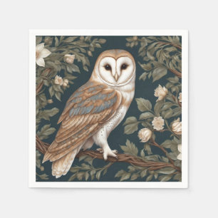 Beautiful Barn Owl William Morris Inspiriert Serviette