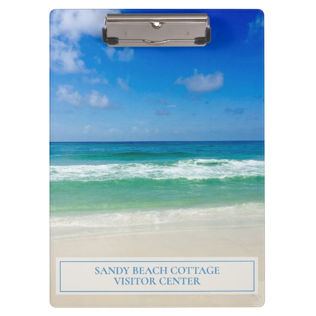 Beautiful Beach Rental Company Personalisiert Klemmbrett (Vorderseite)