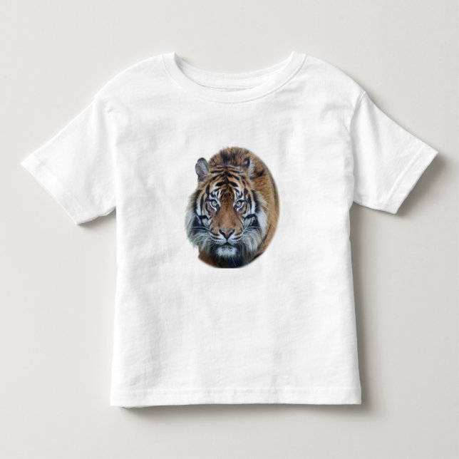 Beautiful Bengal Tiger Face Photo Kleinkind T-shirt (Vorderseite)