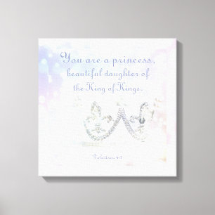 Beautiful Bibel Verse Inspiriert Zitatprinzessin Leinwanddruck