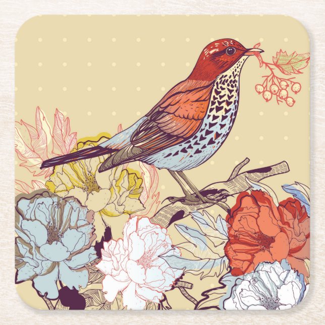 Beautiful Bird Untersetzer Set (Vorderseite)