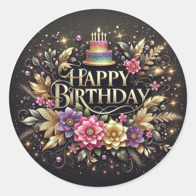 Beautiful birthday sticker  (Vorderseite)