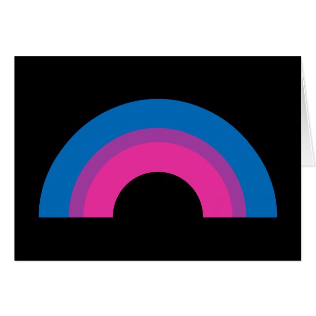Beautiful Bisexual Pride Flag Rainbow Black Card (Devant horizontal)