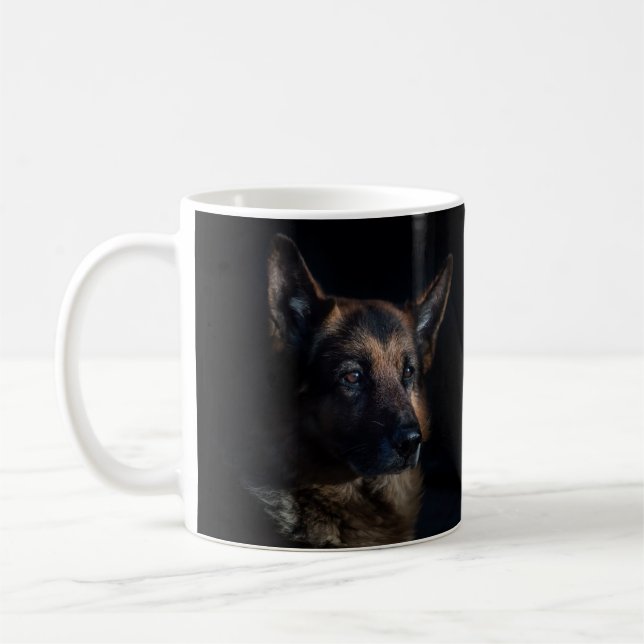 Beautiful Black and Tan German Shepherd Kaffeetasse (Links)