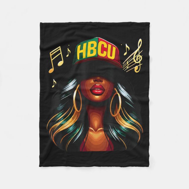 Beautiful Black Girl Hbcu  Fleecedecke (Vorderseite)