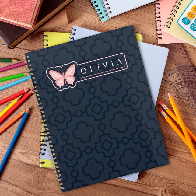 Beautiful Black & White Patterns Custom Name  Planer (Von Creator hochgeladen)