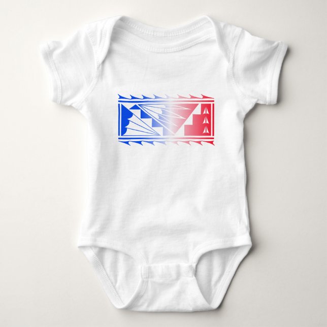 Beautiful Blessings - Red/Blue -  Baby Strampler (Vorderseite)