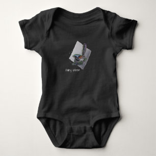 Beautiful Blue Australian Fairy Wren Malerei Art  Baby Strampler