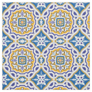 💙 Beautiful blue Azulejos 004, XXL Kachelgröß Stoff