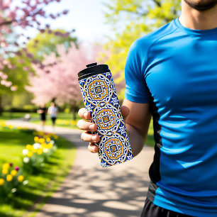 💙 Beautiful blue Azulejos IV Thermosbecher