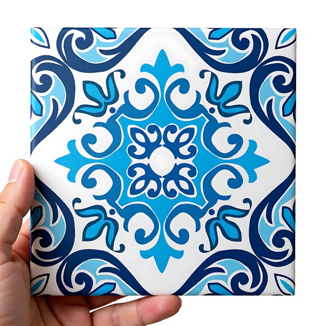 💙 🤍 Beautiful blue - Azulejos X, Keramik T Fliese (💙🤍 Beautiful blue - white Azulejos X, Ceramic T Ceramic Tile)