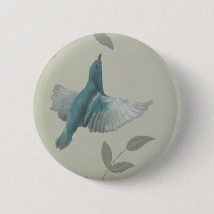 Beautiful Blue Bird Button