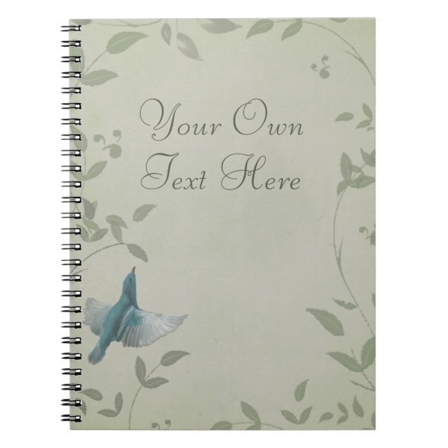 Beautiful Blue Bird Notizblock (Vorderseite)