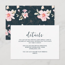 Beautiful Blue Blush Floral Wedding Guest Detail