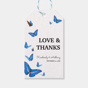 Beautiful Blue Butterfats Gastgeschenk Hochzeit Ta Geschenkanhänger