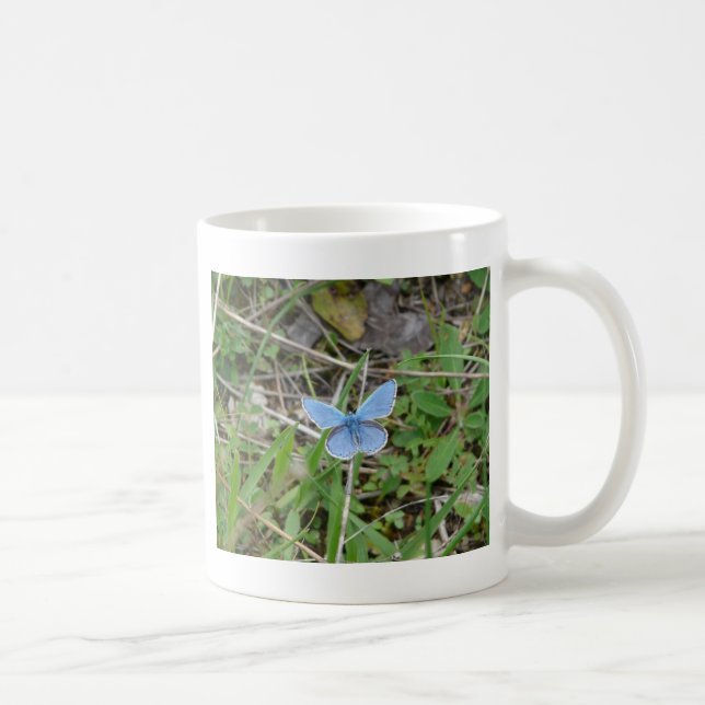 Beautiful Blue Butterfly Kaffeetasse (Rechts)