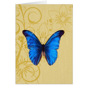 Beautiful Blue Butterfly Vintage Kunst