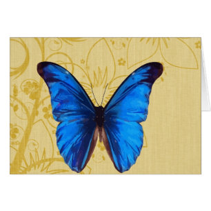 Beautiful Blue Butterfly Vintage Kunst
