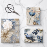 Beautiful Blue Christmas Mix Geschenkpapier Set<br><div class="desc">Schöne blaue Weihnachtsbilder. Trendblaue Weihnachtsgeschenkpapier. Elegante Zeitungen.</div>