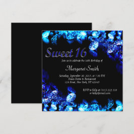 Beautiful Blue Diamond Sweet 16 Einladung