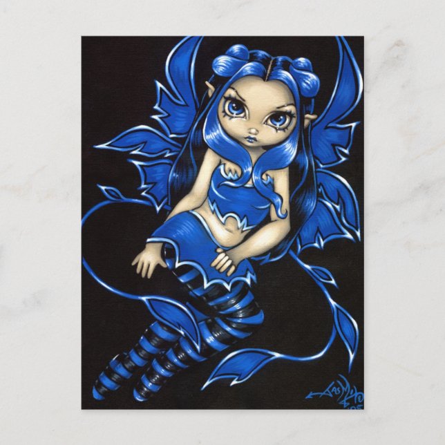 "Beautiful Blue Fairy" Postkarte (Vorderseite)