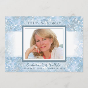Beautiful Blue Floral Beileid Vielen Dank Card Einladung