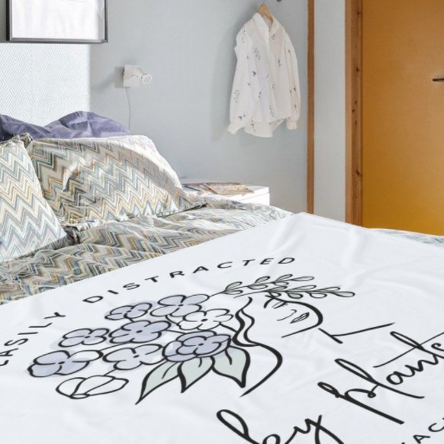 Beautiful Blue Floral Distracted Gärtner Name Fleecedecke (Von Creator hochgeladen)