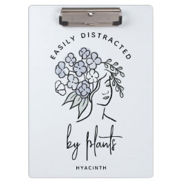 Beautiful Blue Floral Gardener Personalisiert Nied Klemmbrett