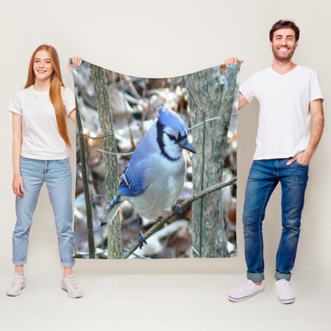Beautiful Blue Jay Fleecedecke (Beispiel)