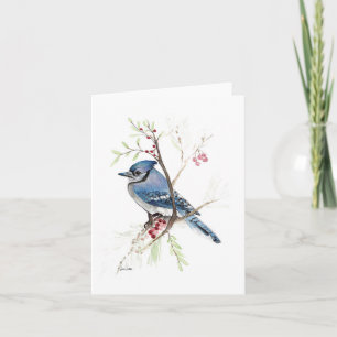 Beautiful Blue Jay Watercolor Note Card