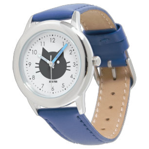 Beautiful Blue Kitty Cat Kid Armbanduhr