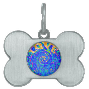Beautiful Blue Liebe Print Flash Vektor Kunst Tiermarke