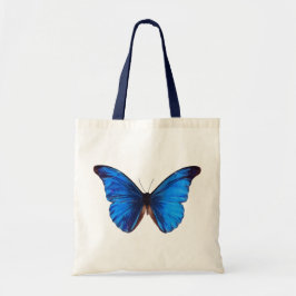 Beautiful Blue Monrach Schmetterling Vintage Kunst Tragetasche