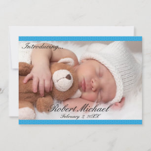 Beautiful Blue Newborn Boy Ankündigung