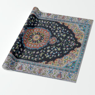 Beautiful Blue Oriental Antique Kilim Rug Geschenkpapier