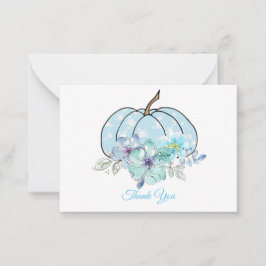 Beautiful Blue Pumpkin Vielen Dank an Cards Mitteilungskarte
