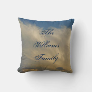 Beautiful Blue Sky Foto Familienname White Clouds Kissen
