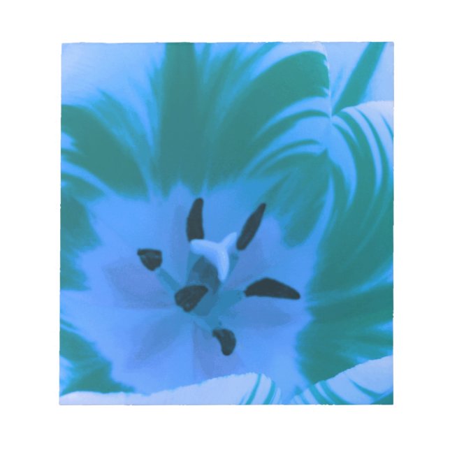 Beautiful Blue Tulip Notepad Notizblock (Vorderseite)