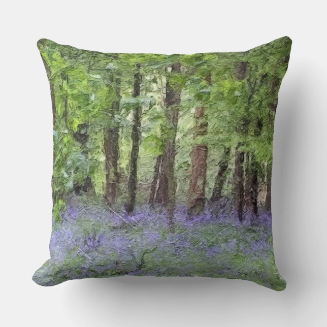 Beautiful Bluebell Wood Kissen (Vorderseite)