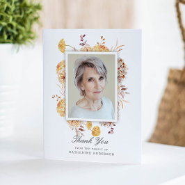 Beautiful Blume Memorial Foto Vielen Dank Einladung