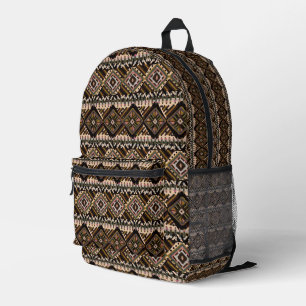 Beautiful Boho Brown Rich Earthy Mud Cloud Style Bedruckter Rucksack